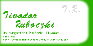 tivadar ruboczki business card