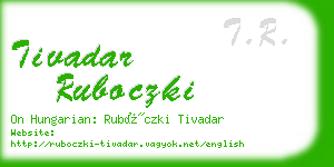 tivadar ruboczki business card